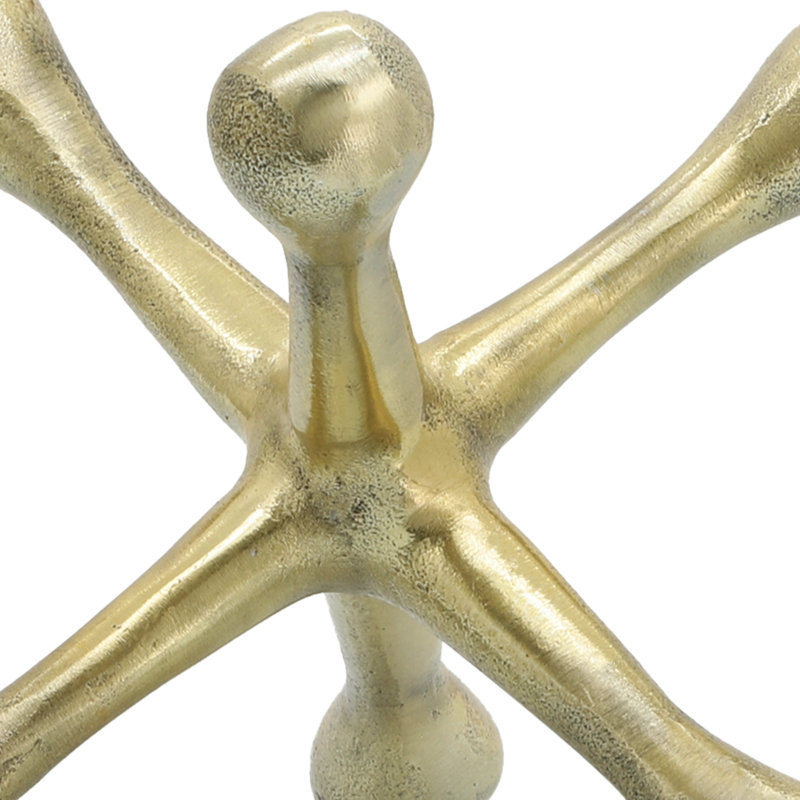 Modern Abstract Aluminum Decorative Object - Unique Geometric Metal Accent Sculpture for Contemporary Decor, Gold