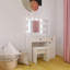 Meuble-lavabo à maquillage avec grands tiroirs et rangement à trois niveaux Dreeser