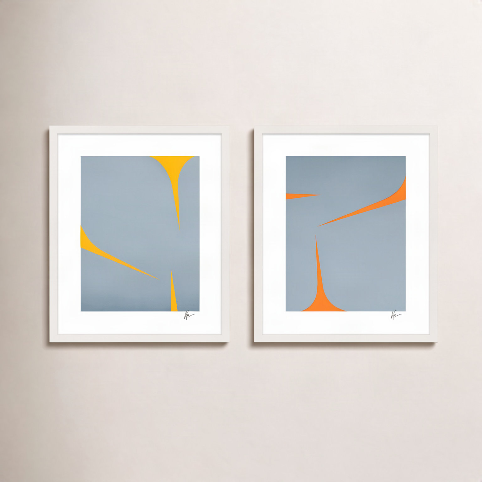 Clouds. Set Of 2 by Lee Lessem, 30" W x 38" H, White