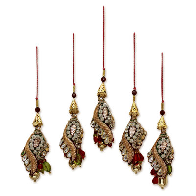 3.9'' Handmade Fabric Holiday Shaped Ornament