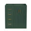 Ensemble de meuble-lavabo autoportant avec cadre en bois massif 30 po, 3 tiroirs et portes à fermeture douce-556465990-556465991