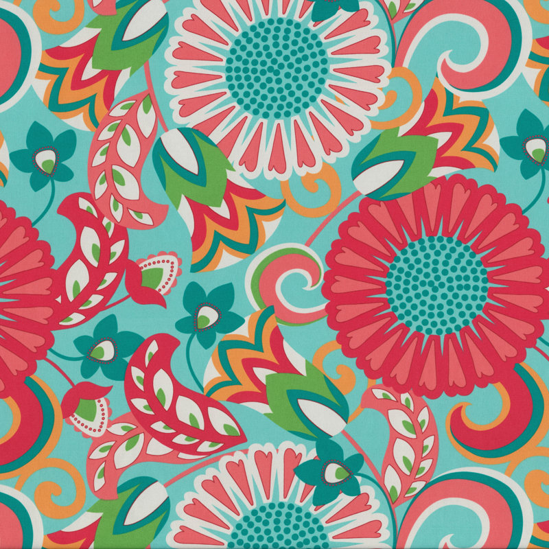 Coussin de siège intérieur / extérieur Sisneros, Corail, L 60 po