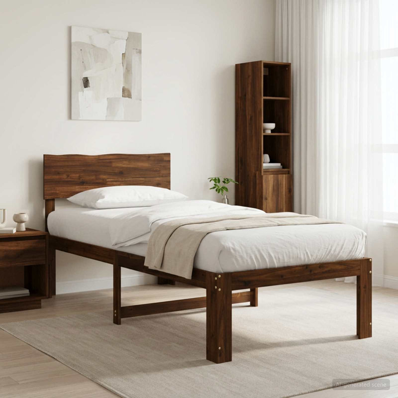 Bed, Small Double (4'), Dark Brown