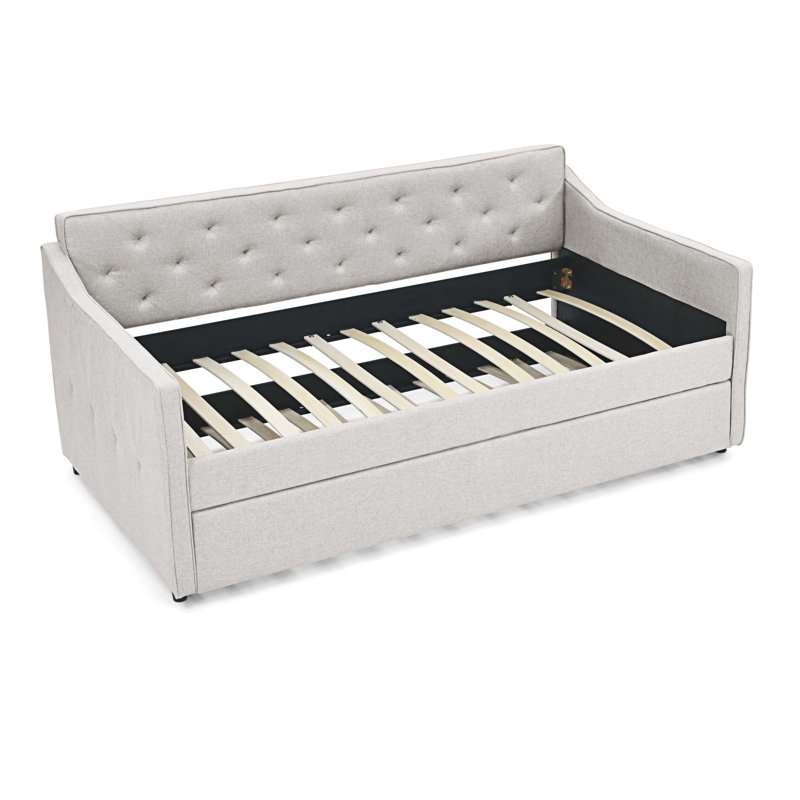 Lit de jour rembourré Natrina, Beige