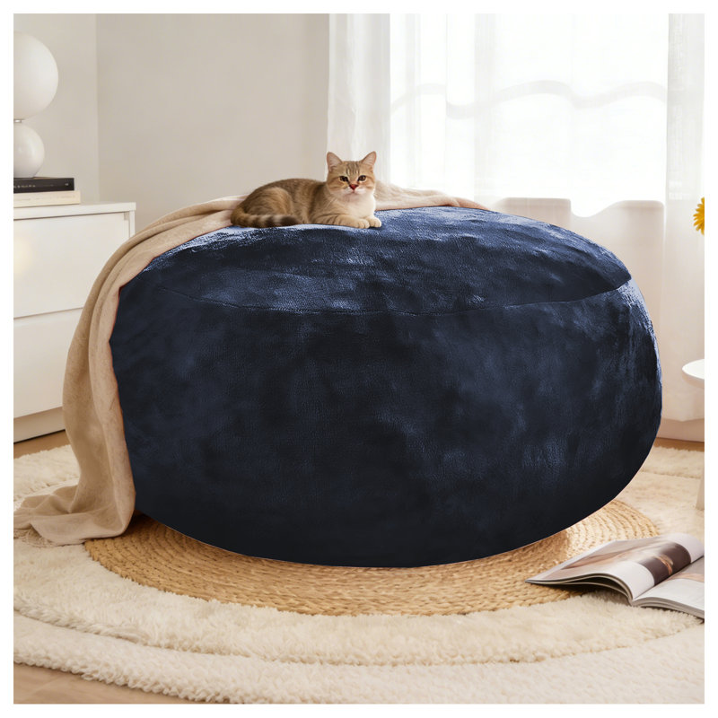  6FT Large Bean Bag Chair for Adults,Bean Bag Sofa Lounge Chair Shredded Memory Foam Filled with Removable and Machine Washable Cover,Compressed Packaging