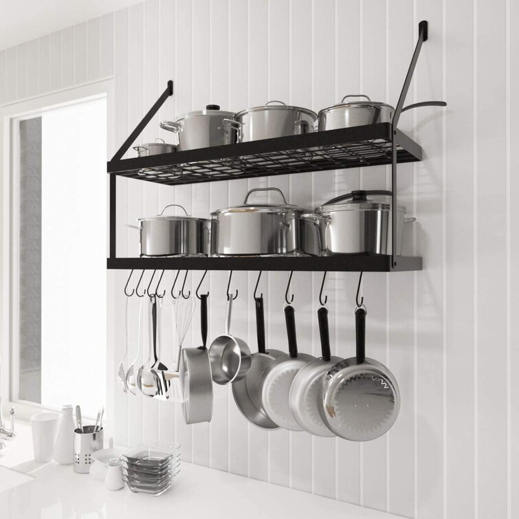 Cabinet Pot Rack Prep & Savour Finish: White