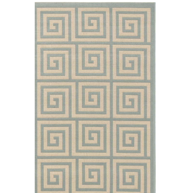 Gowanus Performance Geometric Indoor/Outdoor Area Rug, Rectangle 5'3" x 7'6"