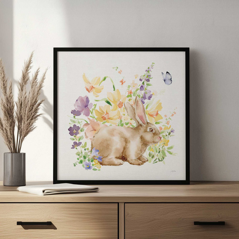 «Spring Celebration III» par Katrina Pete, reproduction d'art, H 12 po x l 12 po, Doré