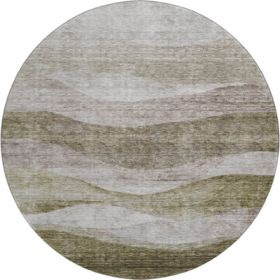 Premium Machine Washable Krause AMF1141 Swirls Rug
