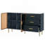 Console en bois avec pieds et poignées en métal doré-1484984682