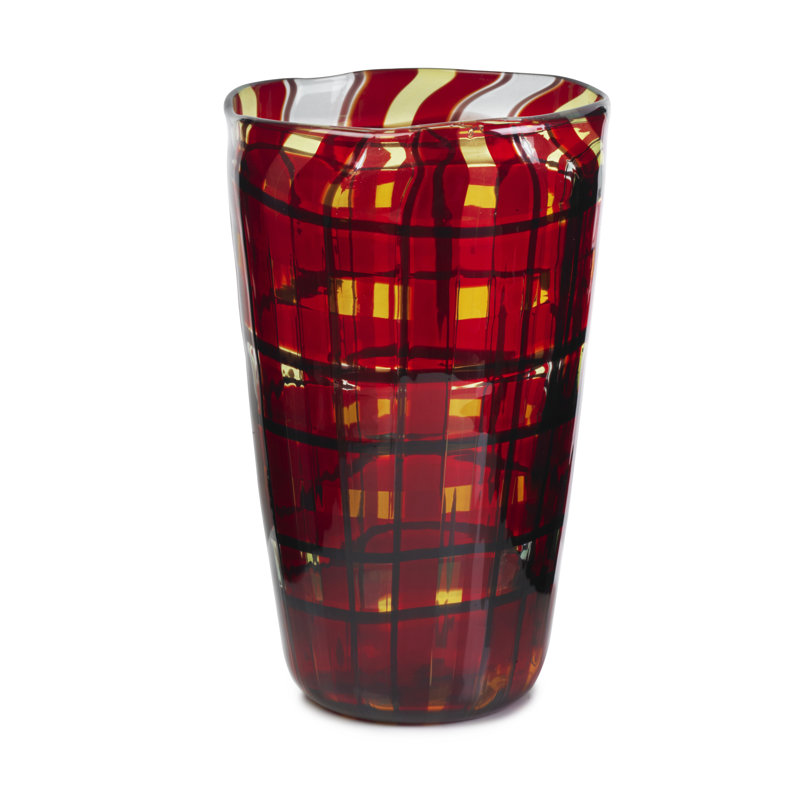Tartan Glass Vase