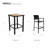 Carlo Metal Bar Set with Stools