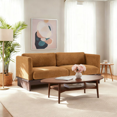 Canapé rembourré de style moderne avec base en bois massif et coussins à haute résilience pour les chambres à coucher, les salons, les espaces de réception et les centres commerciaux