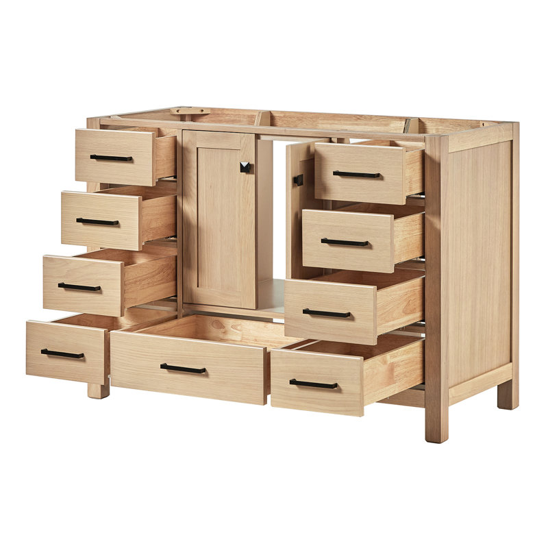 Panchuri 48'' Single Bathroom Vanity Base Only, Oak