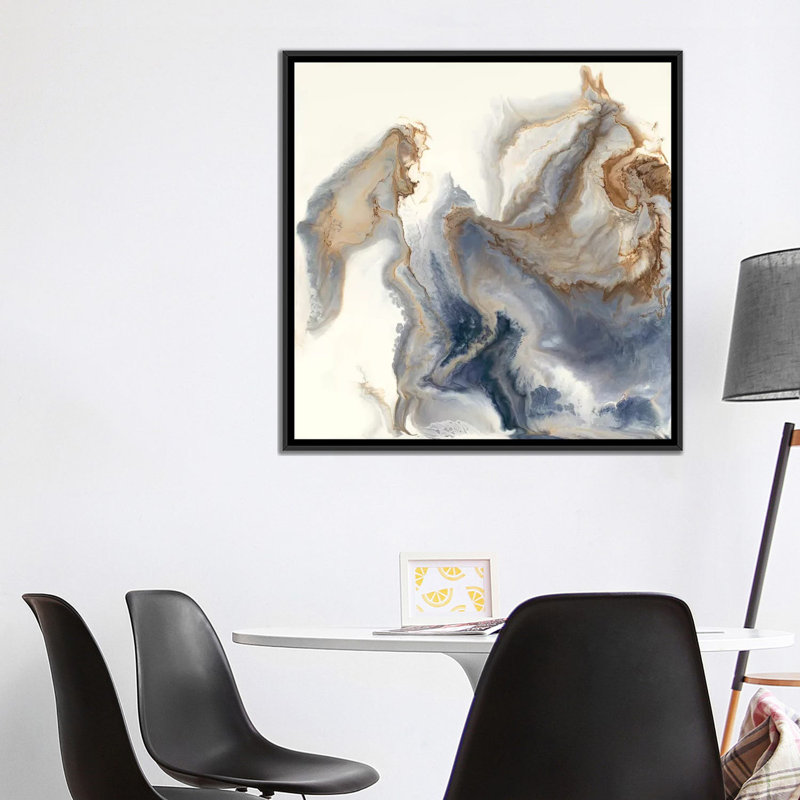 «Approche», reproduction d'impression sur toile, H 18 po x l 18 po x P 1,5 po, Toile avec cadre noir, Pas de tapis