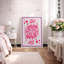 Rose, carte à jouer, art Pop Art figure, chambre d'enfant, impression sur toile encadrée-126031312-126031316