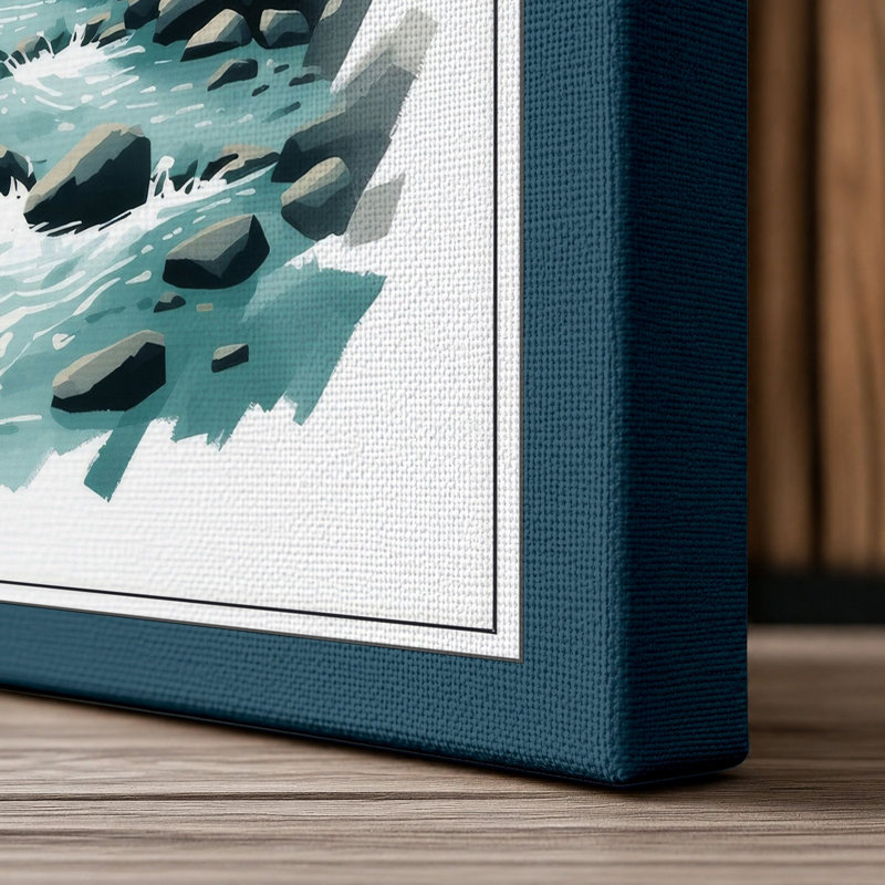 Print, 24x16 - 61.0 x 40.6 cm, Teal Border