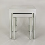 Quinnlynn Mirrored Glass Top Nesting Tables