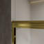 Porte de douche coulissante double de 56 à 60 po x H 72 po avec verre trempé amélioré de 5/16 po (8 mm), quincaillerie en alliage d'aluminium, or brossé-124532295