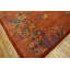 1920s RedRust Floral Antique Chinese Art Deco Rug 8' x 9' 6" Knotted Wool Carpet