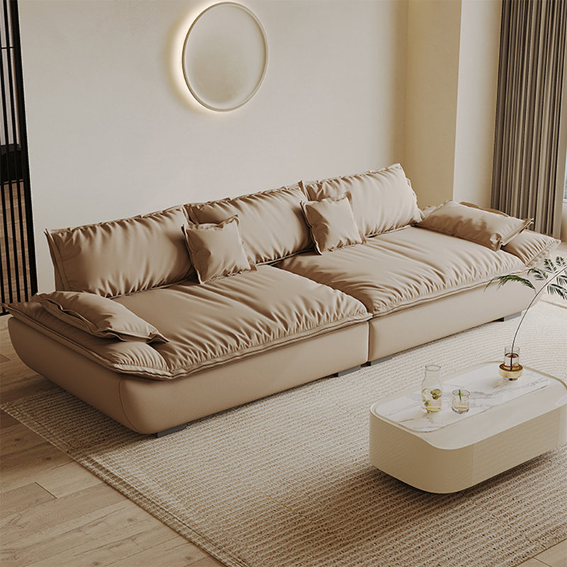 Solid Colour 100% Polyester Modular Sofa cushion couch, 33.46" H x 110.24" W x 47.24" D