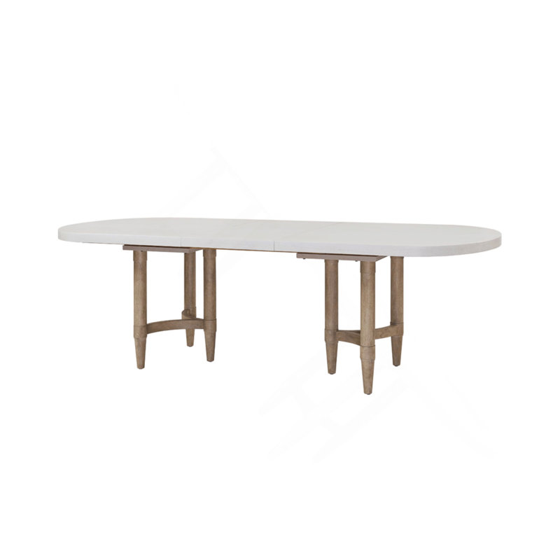 Triad Double Pedestal Dining Table With Leaf