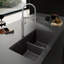 Precis SILGRANIT 33" L x 18" W Double Bowl Undermount Kitchen Sink with Low Divide-55784342