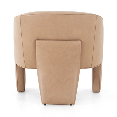 Brayson Genuine Leather Barrel Chair