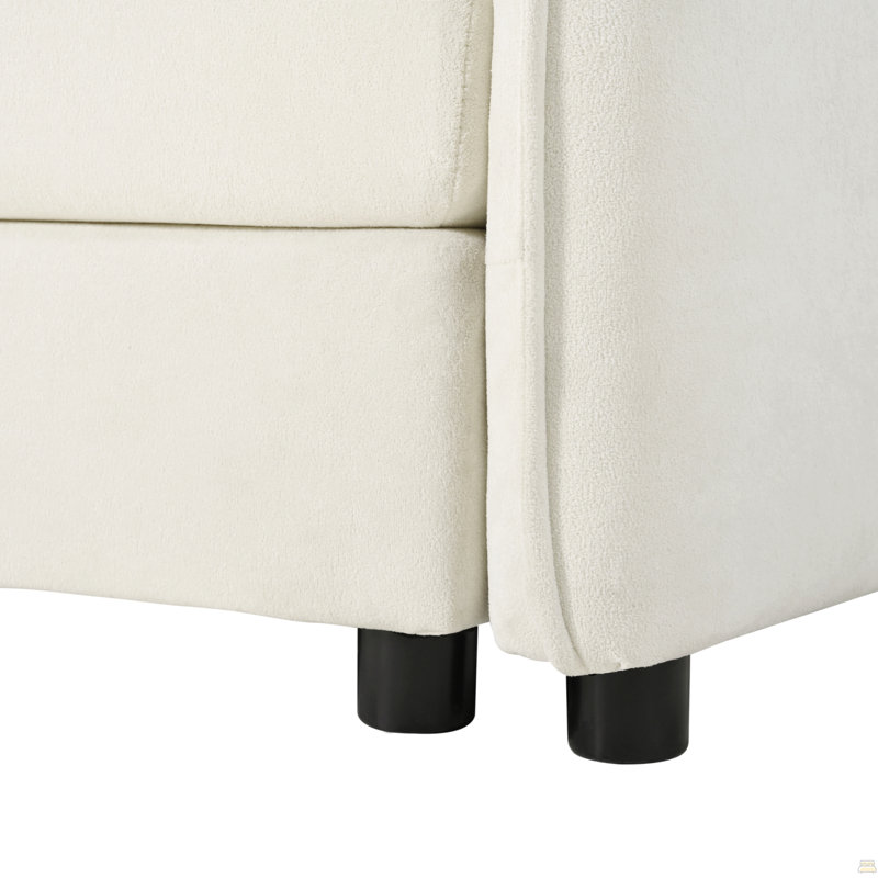 Canapé surdimensionné en chenille surdimensionné, petit canapé 2 places Cloud, 33,46 po H x 75,59 po L x 33,86 po P, 2, Beige
