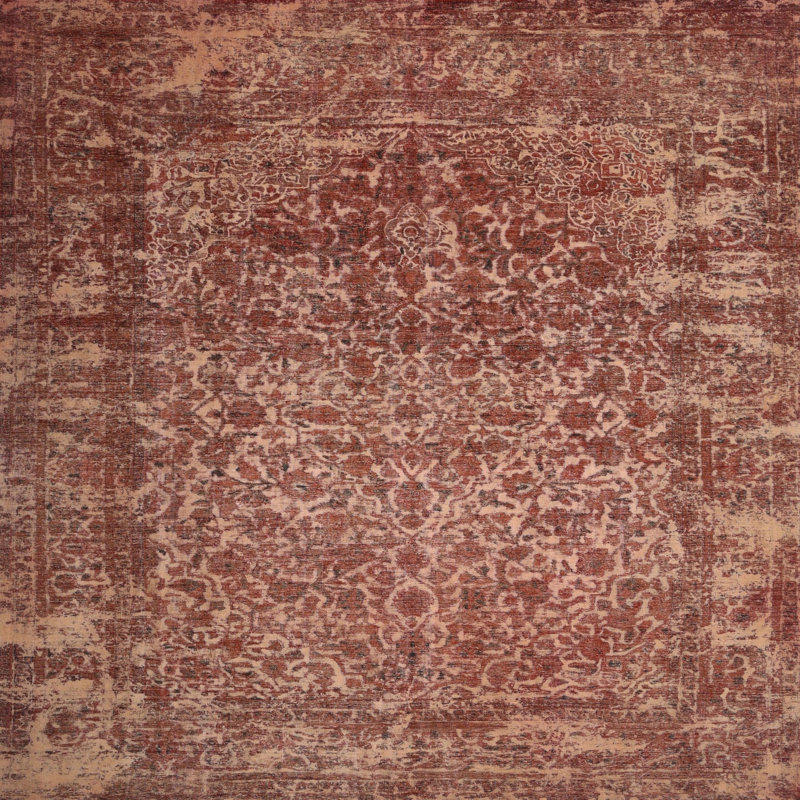 Tapis brun/gris zone contemporaine, Carré 4 pi