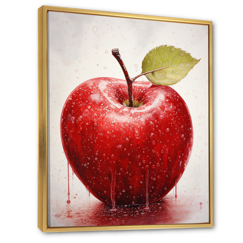 «Fruit Candy Apple Red», reproduction sur toile, H 44 po x l 34 po x P 1,5 po, Encadrement doré