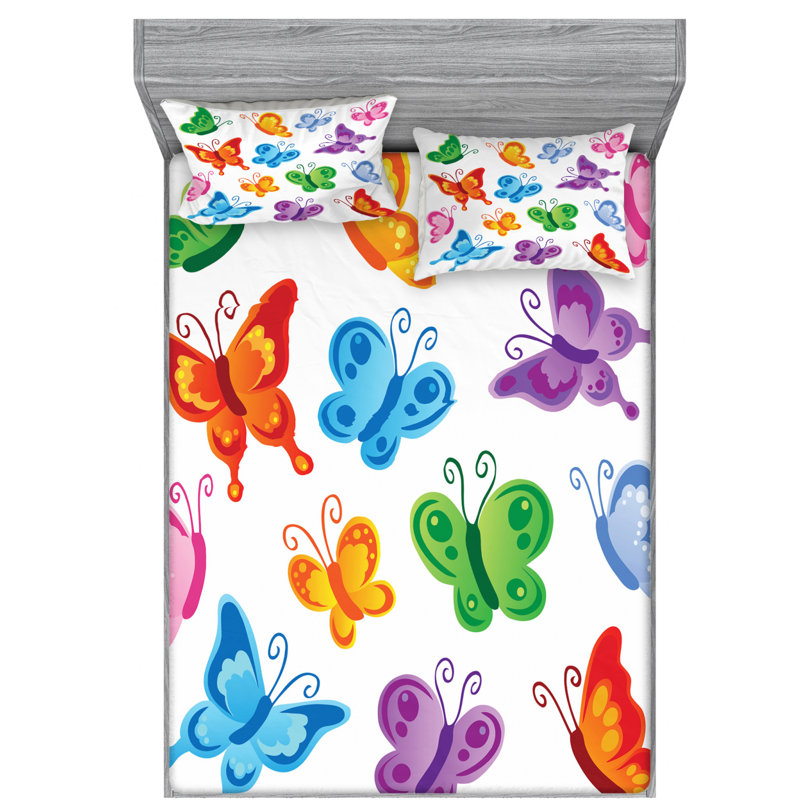 Microfiber Sheet Set, Queen Sheet Set with Fitted Sheet