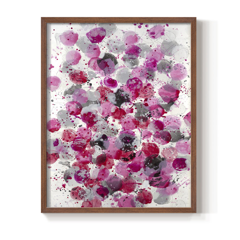 Reproduction encadrée bouquet - bois massif, Brun, H 20 po x l 16 po