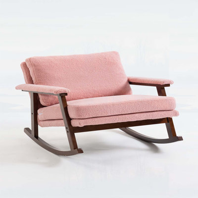 Chaise berçante décorative, salon rembourré confortable et fauteuil de lecture