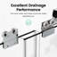 Porte de douche coulissante double semi-sans cadre pour une utilisation facile et peu encombrante-131676026-131676036