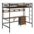 Metal Loft Bed Suite—L-Style Desk, Charging Shelf, Dual Drawers & Child-Safe Guardrail