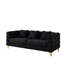 Assemblage noir 3 +, conception moderne simplifiée avec pieds métalliques, livraison rapide en entrepôt, capacité de siège de 250 lb, combinaison de 6 coussins inclus, fascination, livraison rapide, mousse