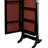 57" Tall Standing Floor Mirror, Espresso Brown Finish, Rectangular Shape