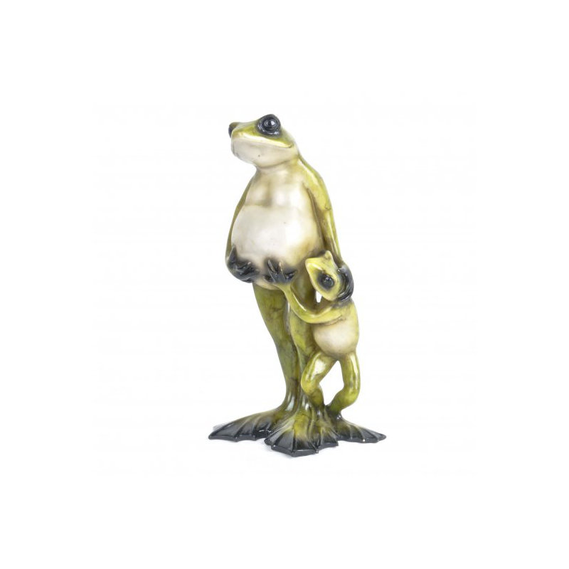 Figurine grenouille enceinte en polyrésine Ainsley