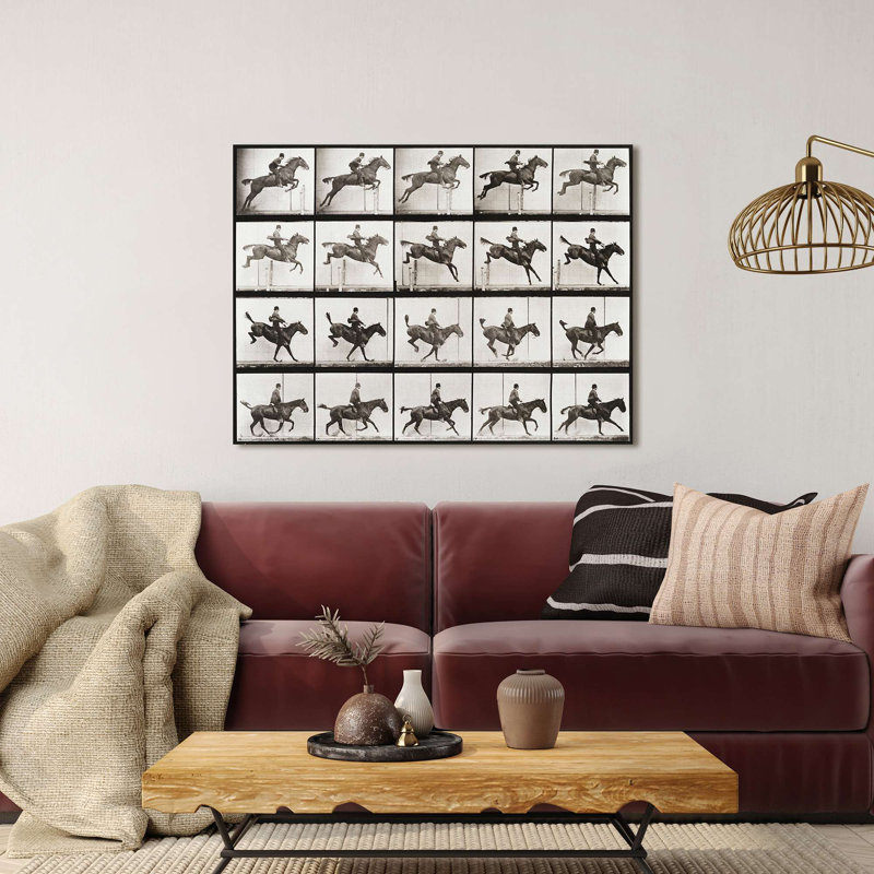 Vintage Photograph: Animal Locomotion, Plate 637 by Eadweard Muybridge - Wrapped Canvas Print, 50cm H x 70cm W