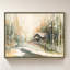 «Cabin In Snowy Woods» par Diannart - Impression sur toile