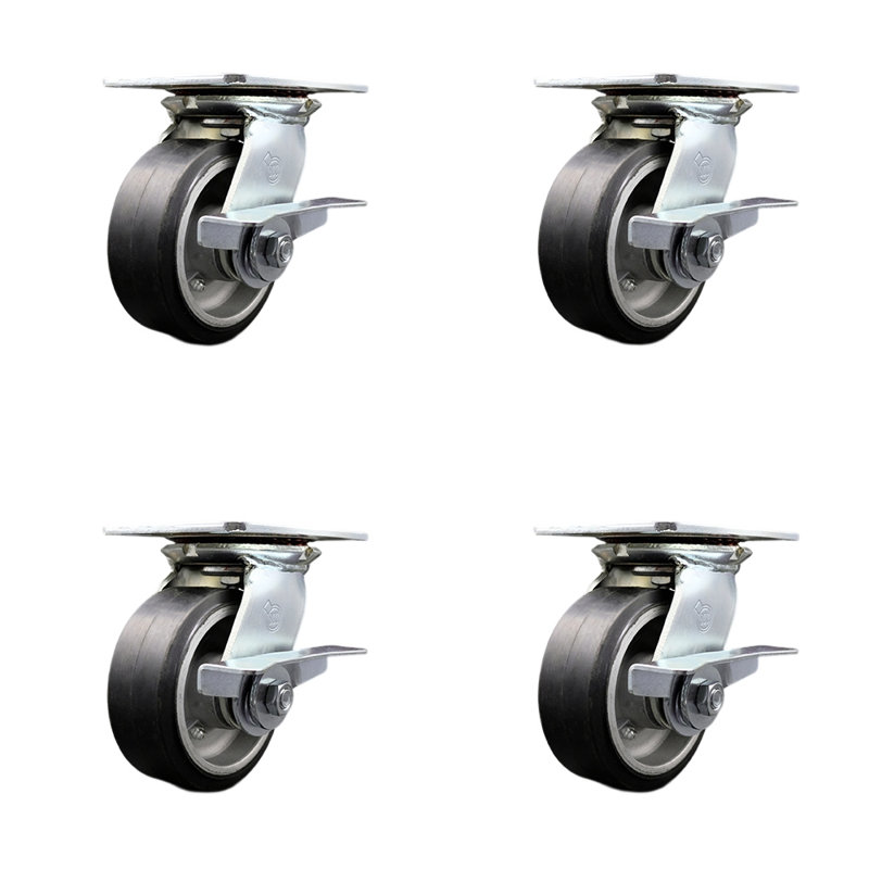 Rubber on Aluminum Caster