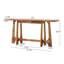 Console 63 po avec structure géométrique en bois massif