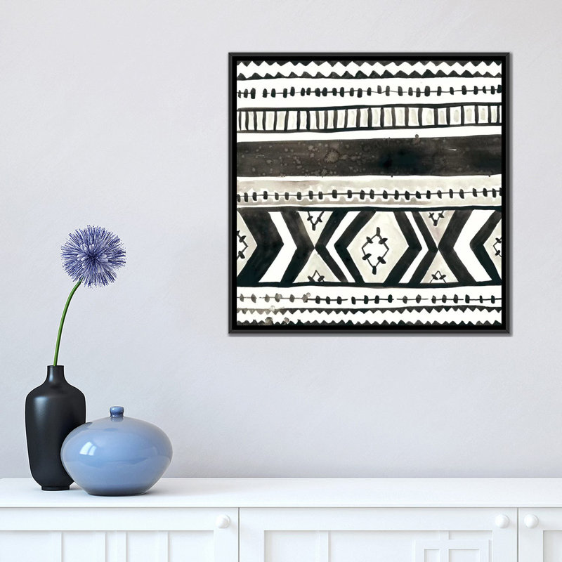 « tribal echo ii », reproduction d’art sur toile tendue, H 12 po x l 12 po x P 1,5 po, Toile tendue, Pas de tapis