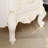 Elegant White Nightstand With Two Drawers And Gold Accents