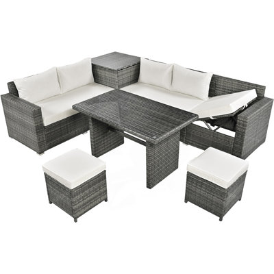 7 - Person Patio Conversation Set with Cushions