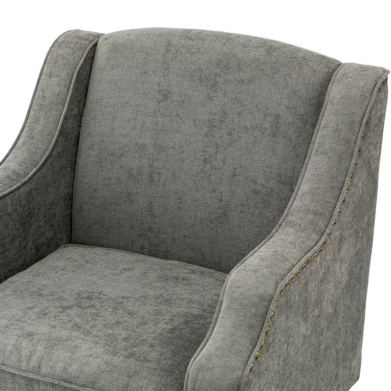 Ensemble de 2 fauteuils Aleitha, Polyester gris