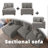 Milbrey 3-Piece Corduroy Modular Sectional with Loose Back-640565356-640565354