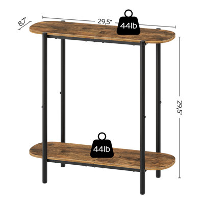 Illona 29.5" Small Console Table Entryway Table with Storage Shelf