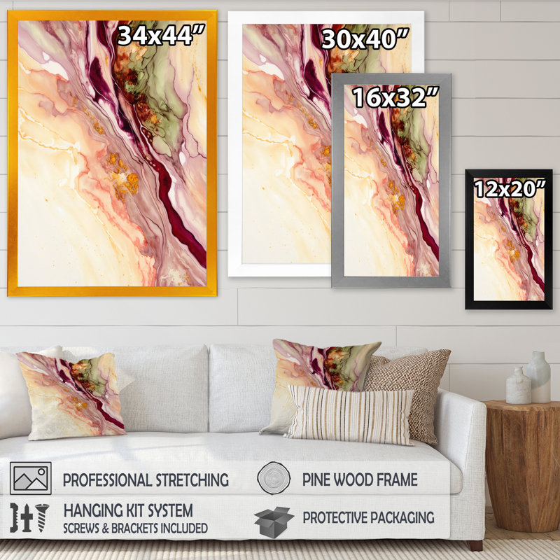 Rendend Point Dreams VI - reproduction sur toile, Toile avec cadre photo noir, L 12 po x H 20 po